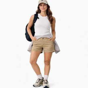 Patagonia Women's Quandary Shorts 5” Inseam Tan 10 Gorpcore trailcore hiking